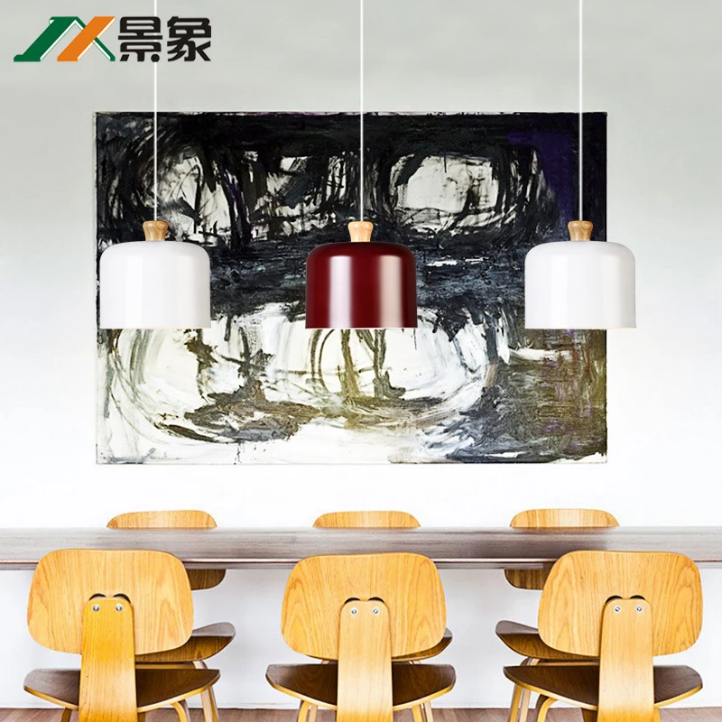 Скандинавские отдельные ресторанные Деревянные маленькие люстры современный