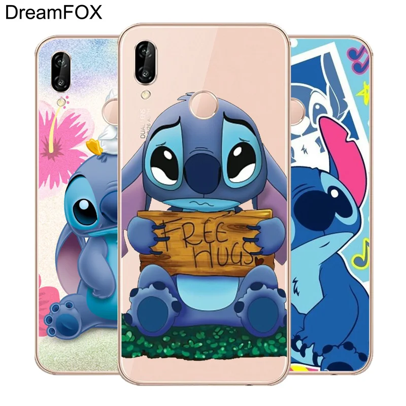 DREAMFOX N117 Lilo Stitch Fashion Soft TPU Silicone Cover For Huawei Honor 6A 6C 7X 9 10 P20 P30 Lite Pro P Smart Case |