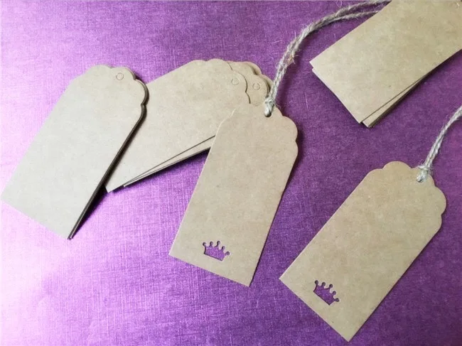 50 шт. крафт императорская корона подарочные бирки свадебное дерево подарок бирка
