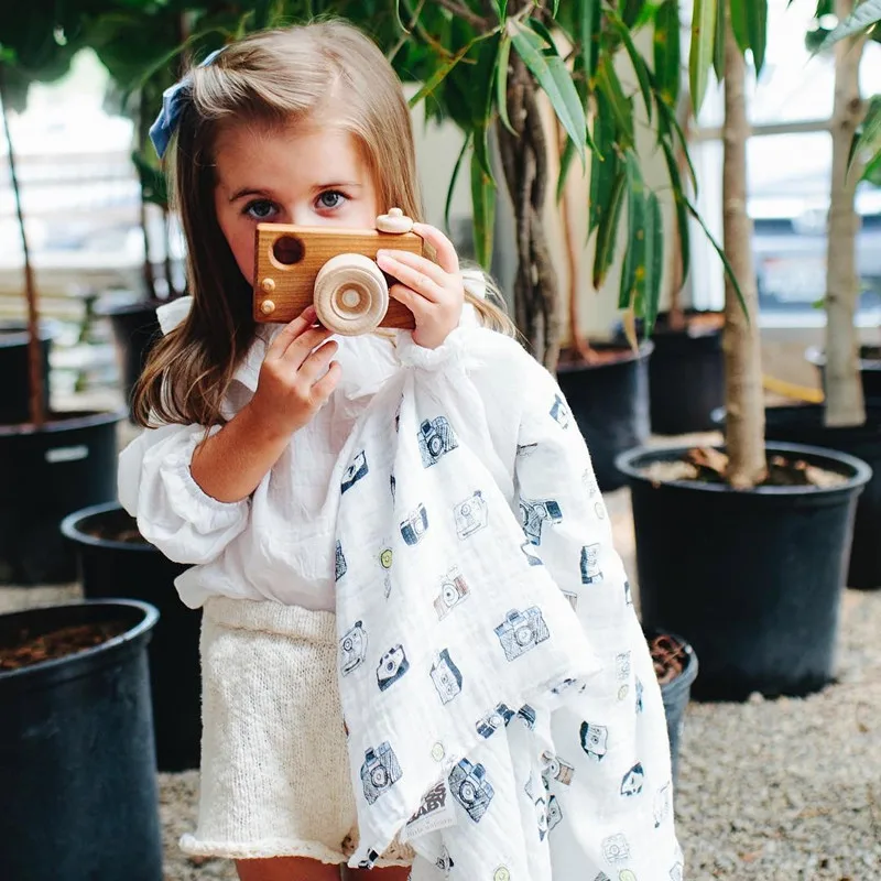 Детское летнее однослойное полотенце karitree из 100% муслина и хлопка одеяло для