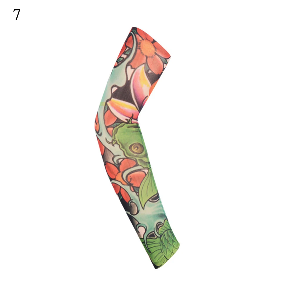

1 pc tattoo sleeve Printed Arm warmer UV Protection MTB Bike Bicycle Sleeves sleeves arm cover Protection Ridding Sleeves