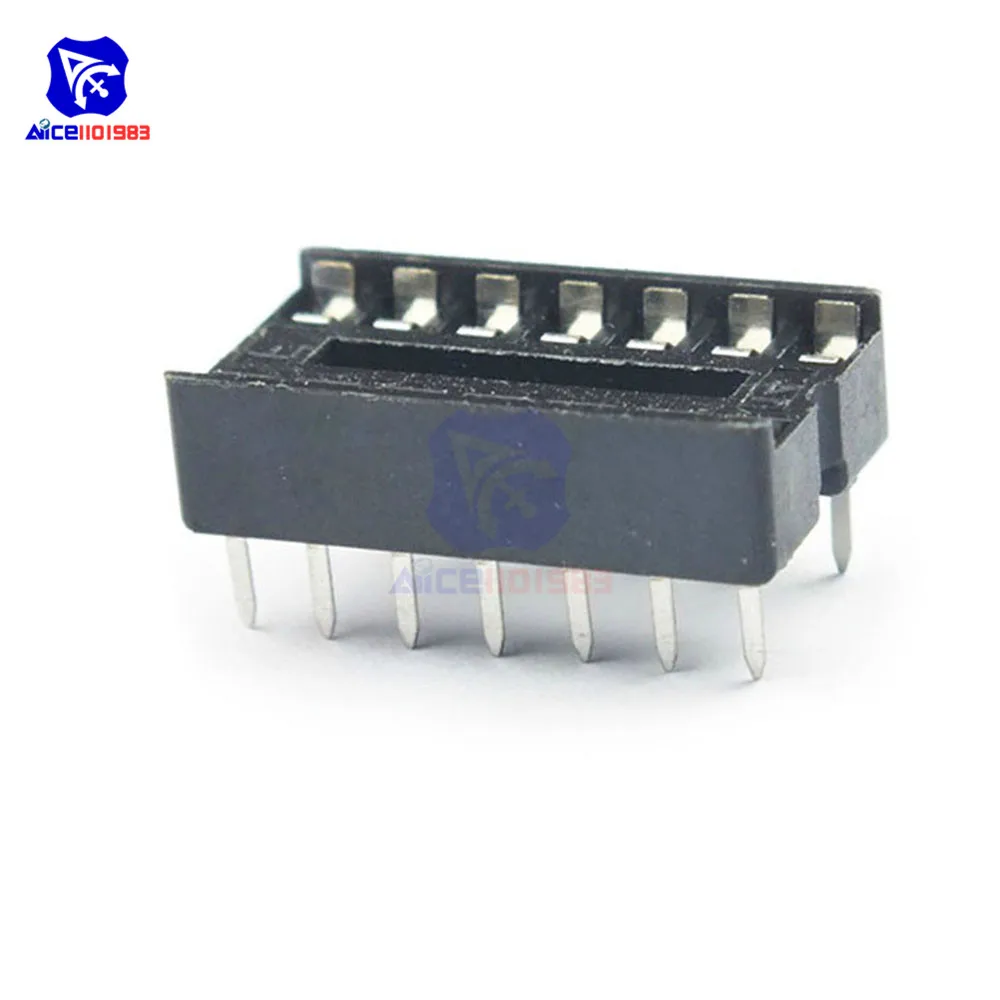 Diymore 50 шт./лот IC гнездо DIP-14 14-контактный адаптер паяльный Тип | Электронные