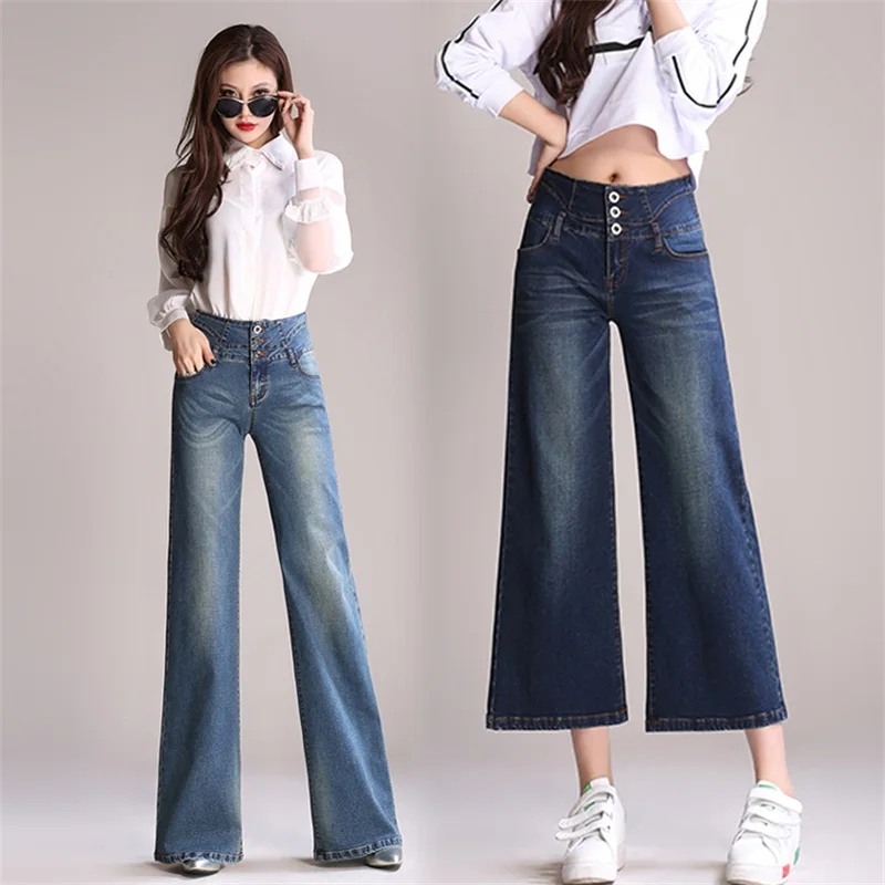 Женские брюки с широкими штанинами свободные прямые весна-лето 2019 | Женская