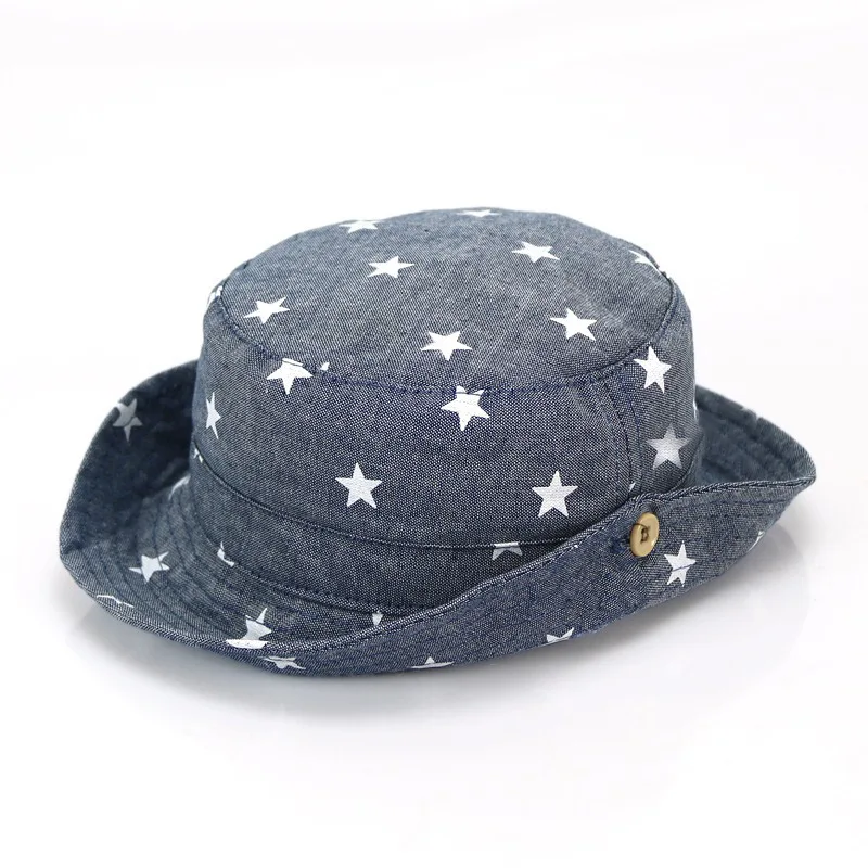 Baby Soft Denim hat 2020 Fashion Cotton Summer Sun Hat Infant Boys Girls Bucket Star cowboy Tractor Caps | Детская одежда и обувь
