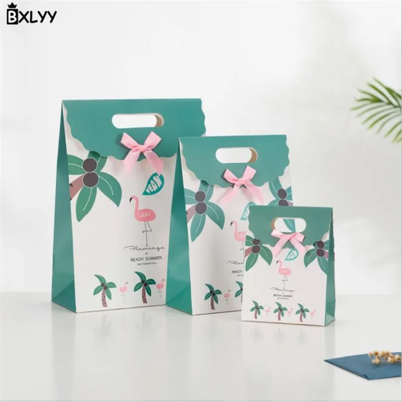 Bxlyy Фламинго Подарочная сумка самоклеящийся пакет для конфет вечерние Декор подарок вечеринка по случаю Дня Рождения, товары для свадьбы подарки для гостей подарок Box.7