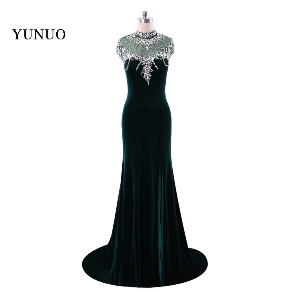 Женское длинное вечернее платье блестящее с высоким воротом Индивидуальный