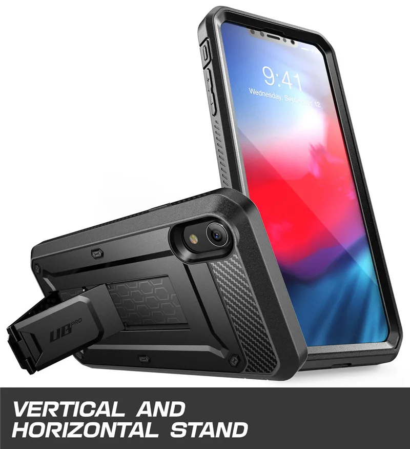 SUP чехол для iPhone XR чехол 6,1 дюймов UB Pro полный корпус прочная Кобура чехол для телефона крышка со встроенной защитой экрана и подставкой