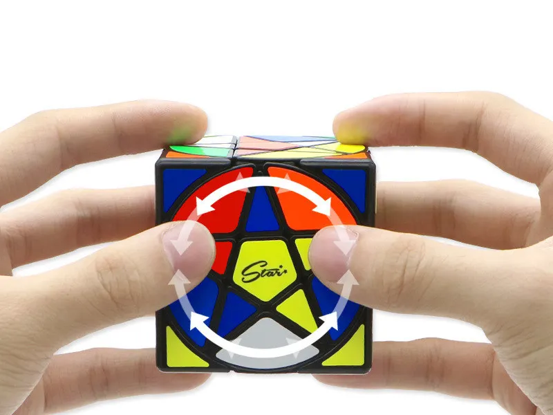 Qiyi 3x3 Пентакль Cubo Magico странной формы магический куб черный/Stickerless скоростной куб головоломка звезда твист Кубики Игрушки для детей