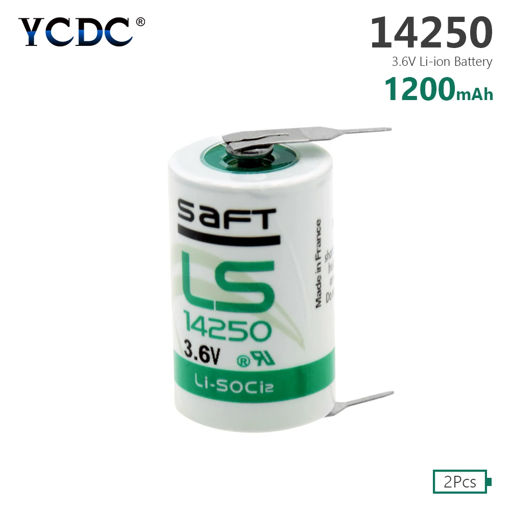 YCDC Высокое качество 1/2AA Размер литиевая батарея 3,6 В 14250 SL350 для Mac компьютера с припоем ноги