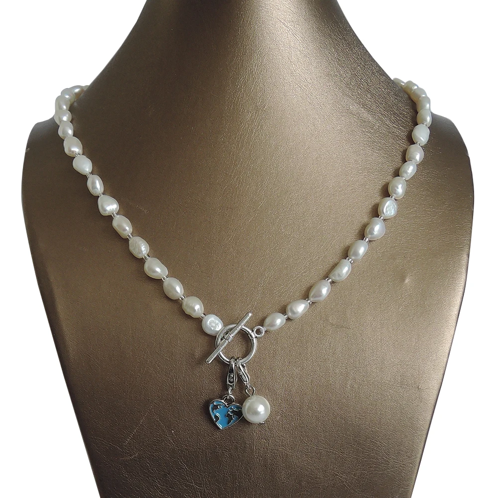 100% натуральное пресноводное жемчужное ожерелье и браслет длинный барочный