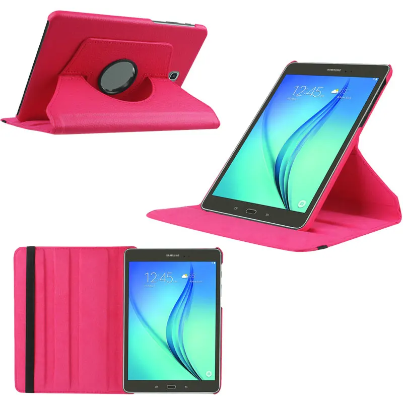 360 градусов вращающийся личи искусственная кожа флип чехол для Samsung GALAXY tab A T580 T585