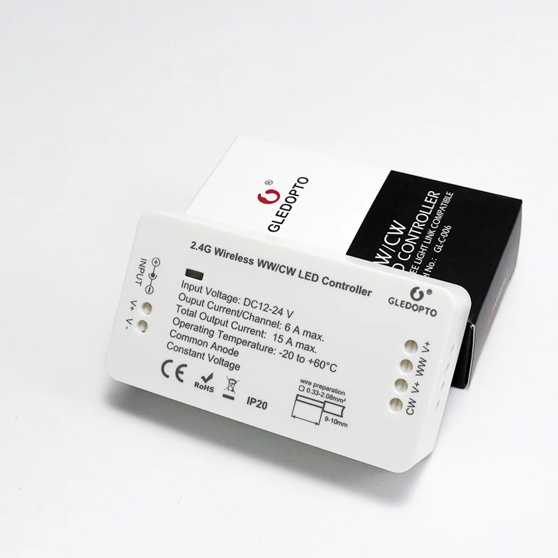 G светодиодный OPTO Zigbee AC/DC 12-24V 4 в 1 WWCW полосы Управление Работать с Smartthings Tuya Conbee Alexa