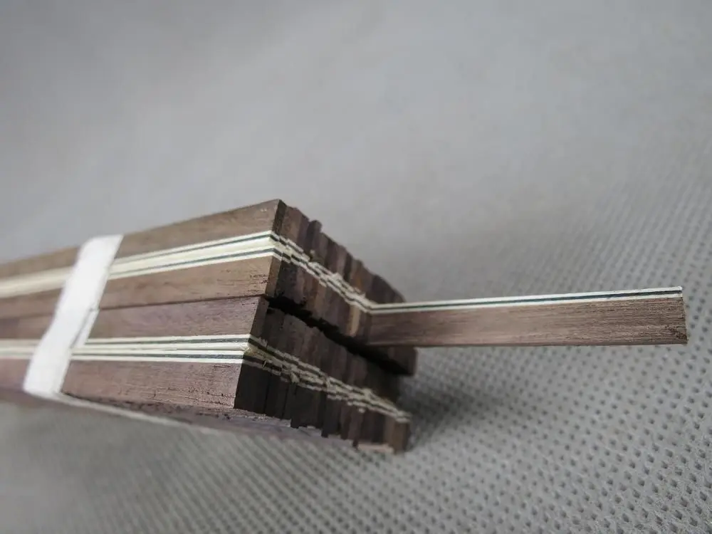25 полосок LUTHIER фигурная фиолетовая фотография мерная Толщина 6 мм x 1 5 и длина 810