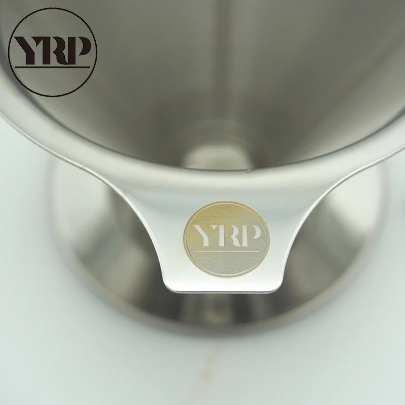 YRP V60 нержавеющая сталь конический кофейный фильтр капельница двухслойный