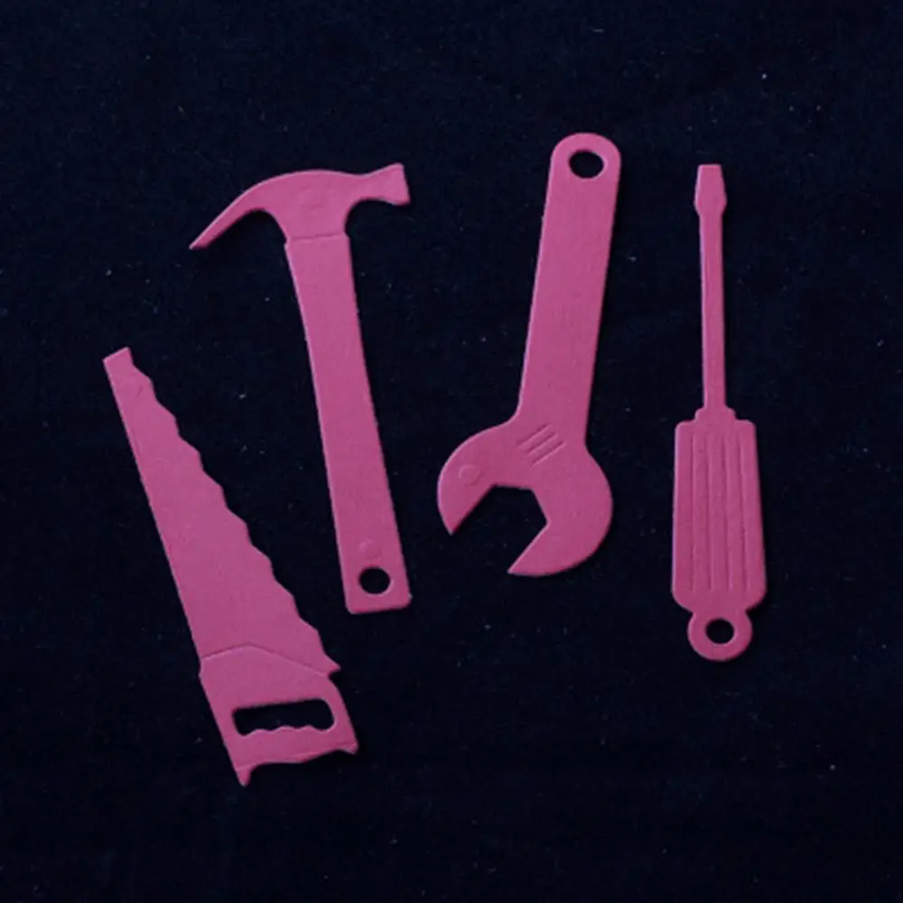 4 шт. Двусторонняя отвертка пила и молоток DIY скрапбук карты трафареты для