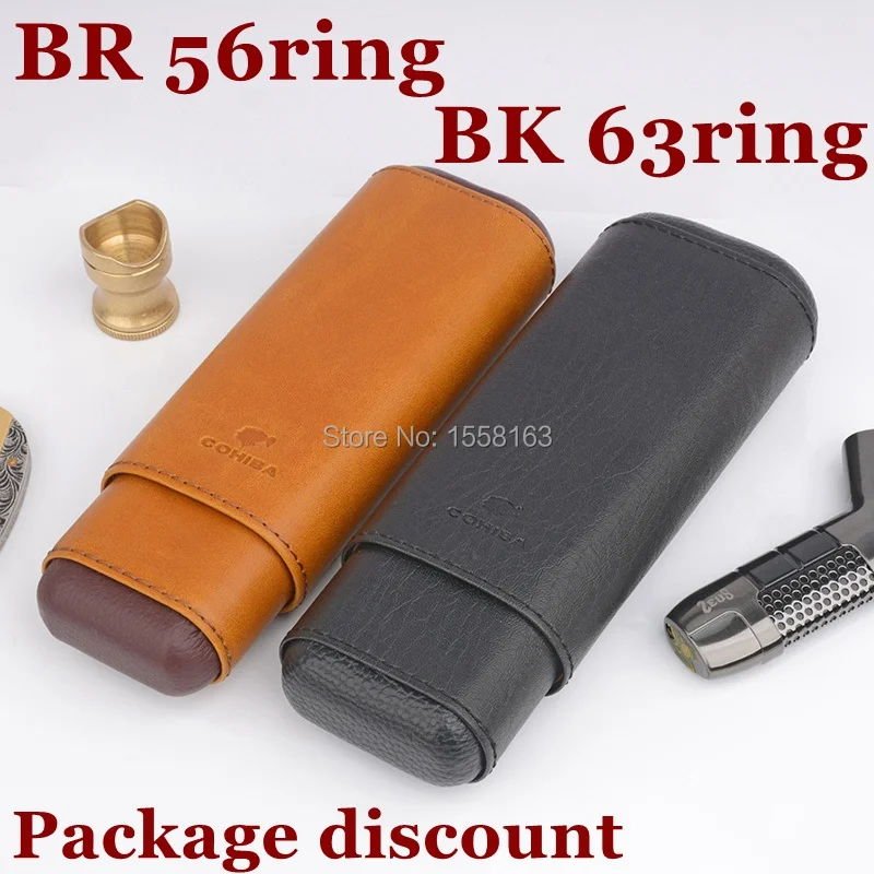 

Package Discount Color Mixing Travel Cigar Holder Spanish Cedar Wood 2 Tube Cigar Holder Fit 56rings+63rings Cigar