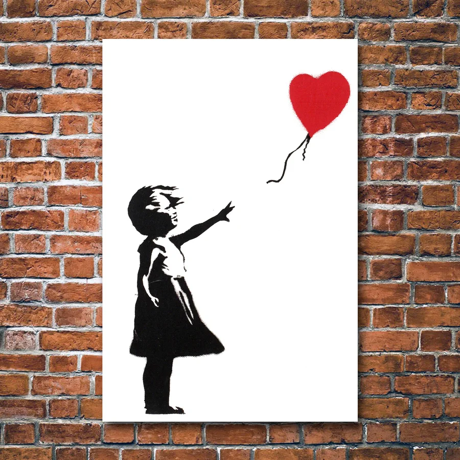 Граффити Тонкий декоративные картины для девочек-подростков с Balloon' картина на
