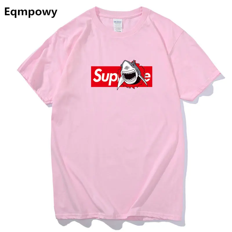 Eqmpowy модная футболка Для мужчин 2018 СУПРЕМ Футболка 100% хлопок Летние Шорты рукавом