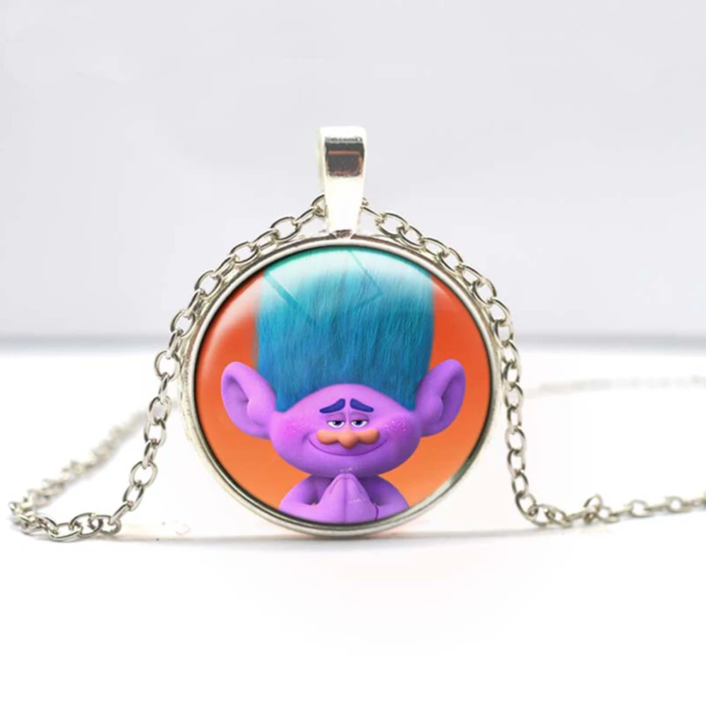 Металлическая подвеска в виде троллей из фильма ожерелье с цепочкой Серебряное