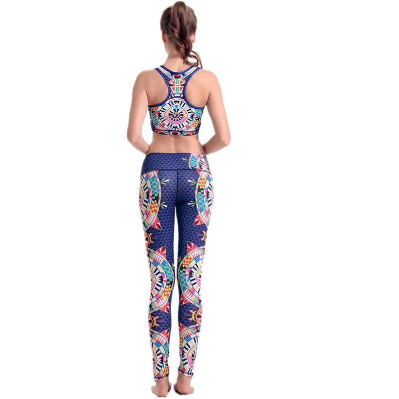 Saenshing Йога комплект Для женщин спортивный костюм без рукавов Топ и длинные штаны