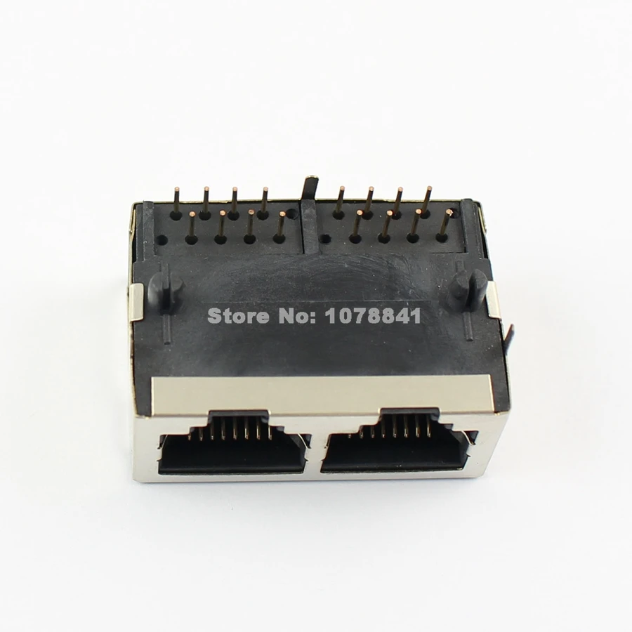 Модульный сетевой Соединитель с двумя портами 2 порта s 8P8C PCB Jack 50 шт.
