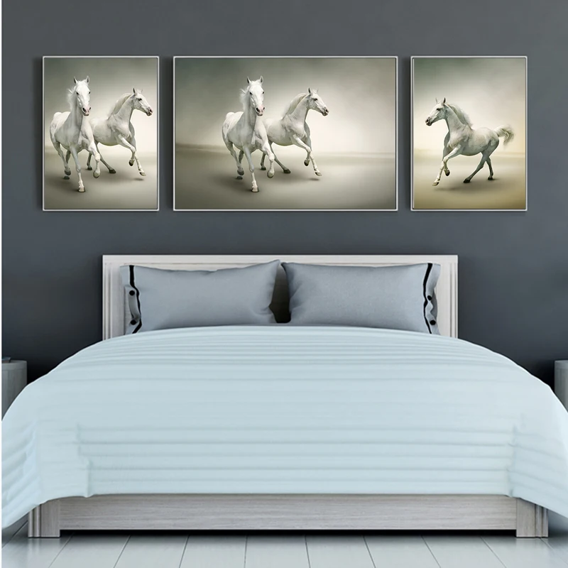 Posters and Prints Nordic Arts Wall Paintings Pictures Kitchen Home Decor Painting Horse Beauty for Kids Children Room YORT002 | Дом и сад