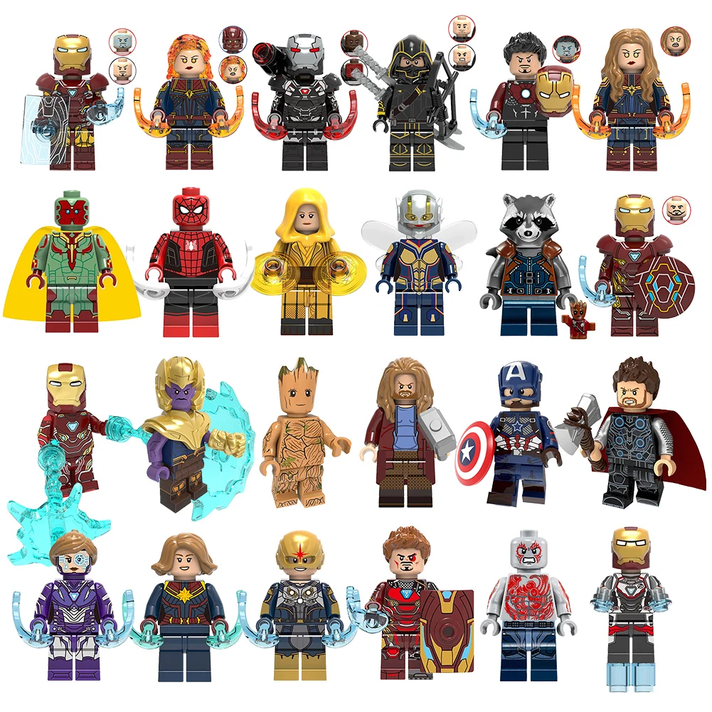 Супергероев Marvel Человек паук Капитан Америка танос Железный человек Тор