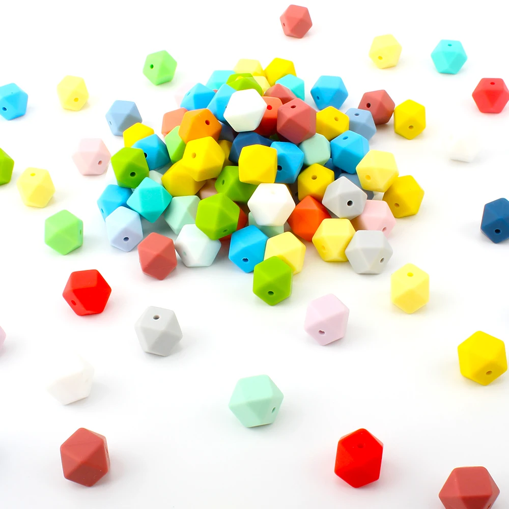 10 шт. 14 мм Мини Силиконовые бусы Детские Прорезыватель для зубов без добавления