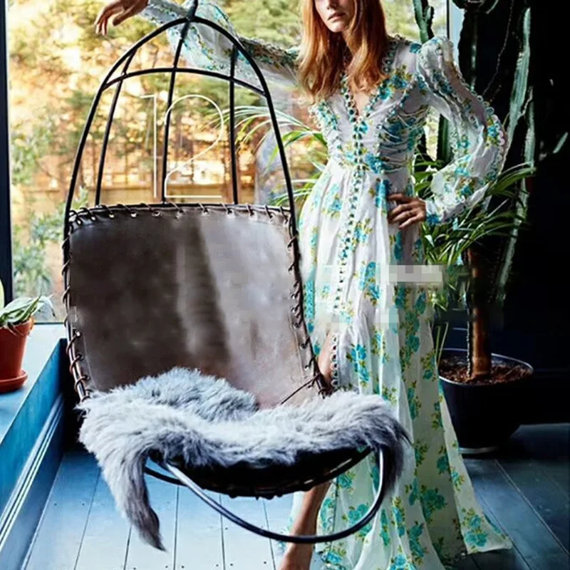 Дизайнер взлетно-посадочной полосы Boho Кнопки Украшенные Кружевной Отделкой