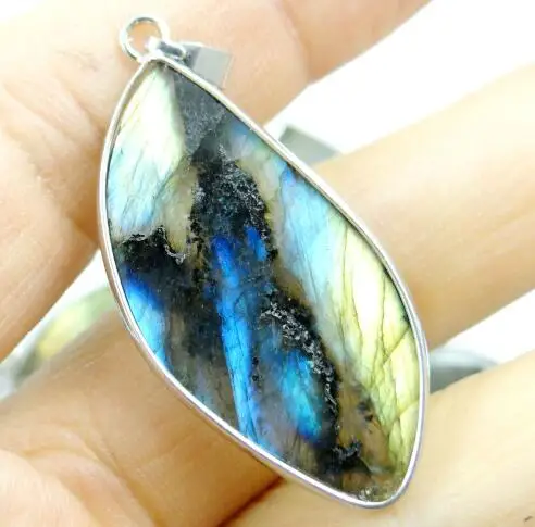 Натуральный камень лабрадорит кварц кристалл бирюза опал кулон Ранд