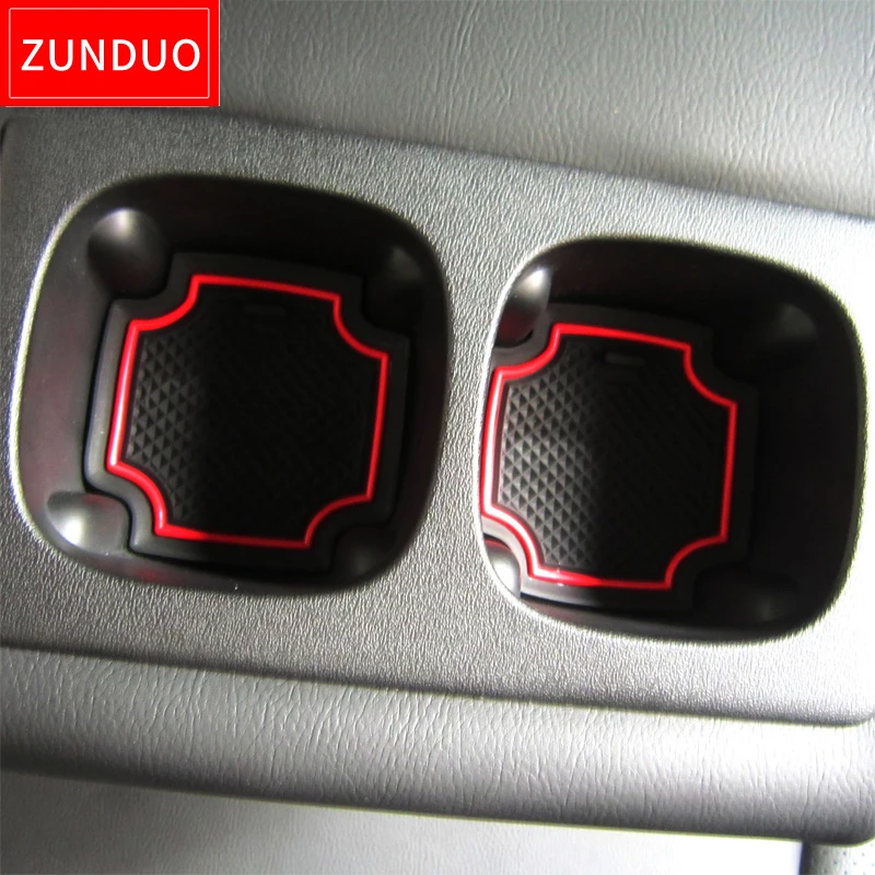 ZUNDUO Car Anti-Slip Gate Slot Cup Mat for Nissan Qashqai 2019 Rogue Interior Accessories Rubber Pad Holders Non-Slip Mats |