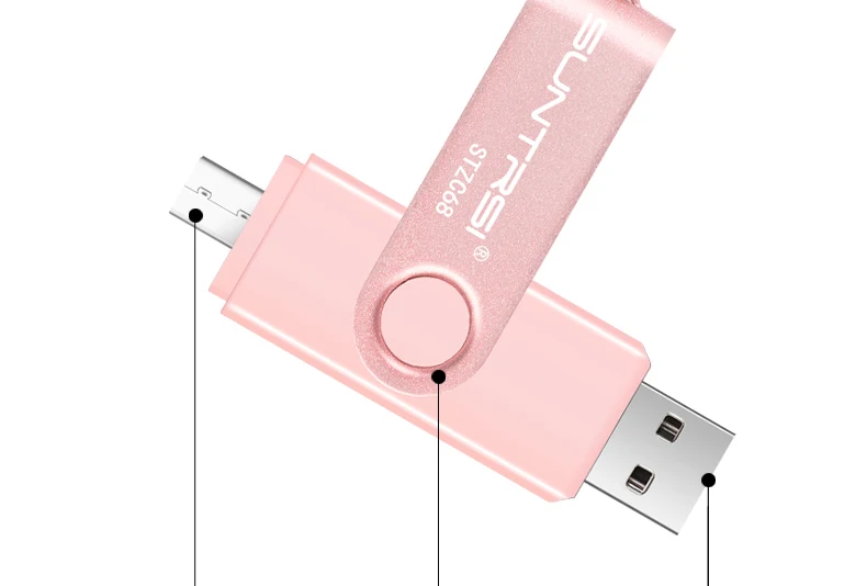Suntrsi USB флеш-накопитель OTG для телефонов на Android Флешка 64 Гб USB флешка высокоскоростной флеш-накопитель 16 Гб металлический Micro флеш-накопитель USB 3,0