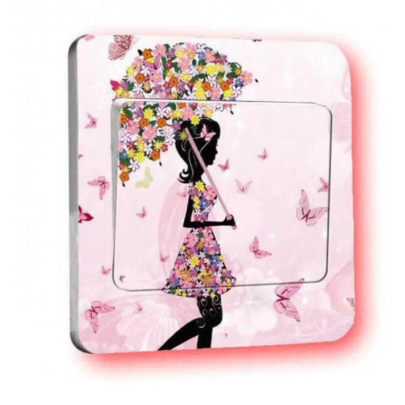 2 шт. современные креативные наклейки с мультипликационным переключателем