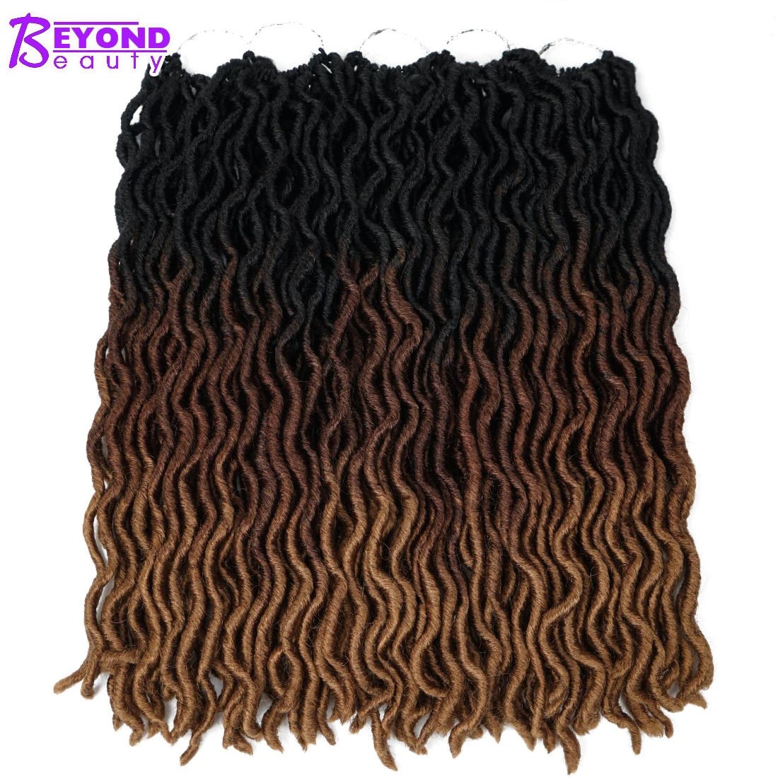 Nu Ombre faux locs curly волнистые вязаные крючком косички 20 дюймов мягкий бохо локс