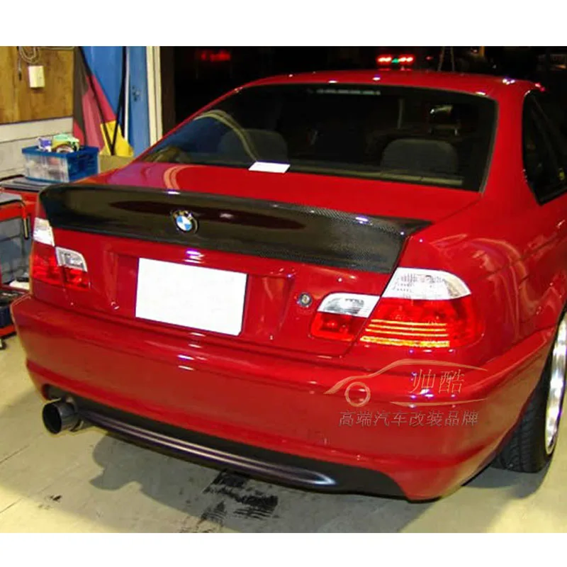 Черный Задний спойлер из углеродного волокна в стиле CSL для багажника BMW E46 2DR/4DR Sedan