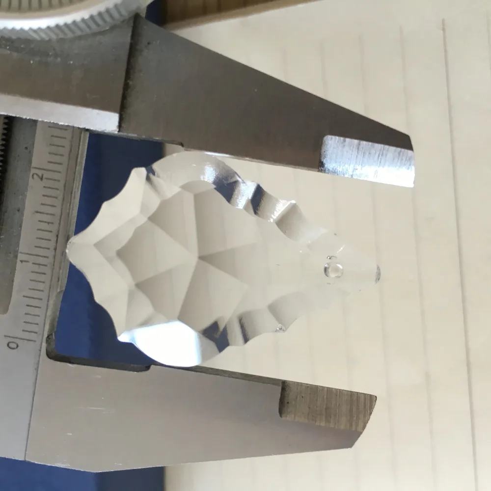 100 шт./лот 38 мм кленовый лист Хрустальная стеклянная призма подвески для