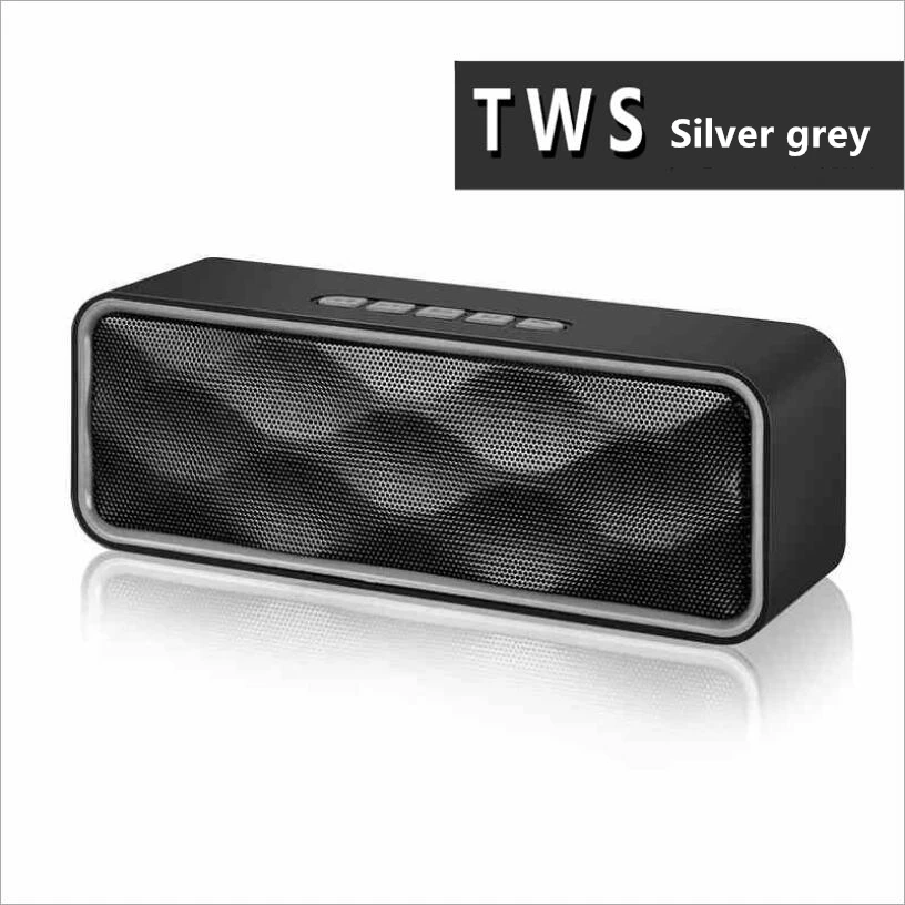 TWS bluetooth динамик Hi Fi портативный Mp3 музыкальный плеер приемник аудио fm радио с USB AUX