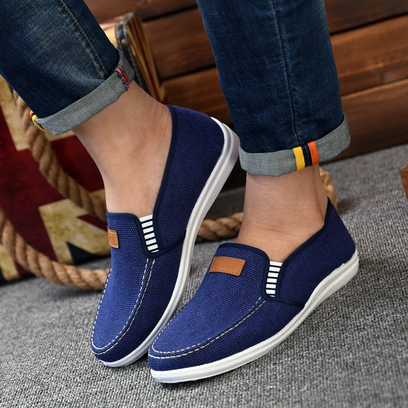 Мужская обувь 2019 Весна мужская повседневная парусиновая модные Лоферы мужские