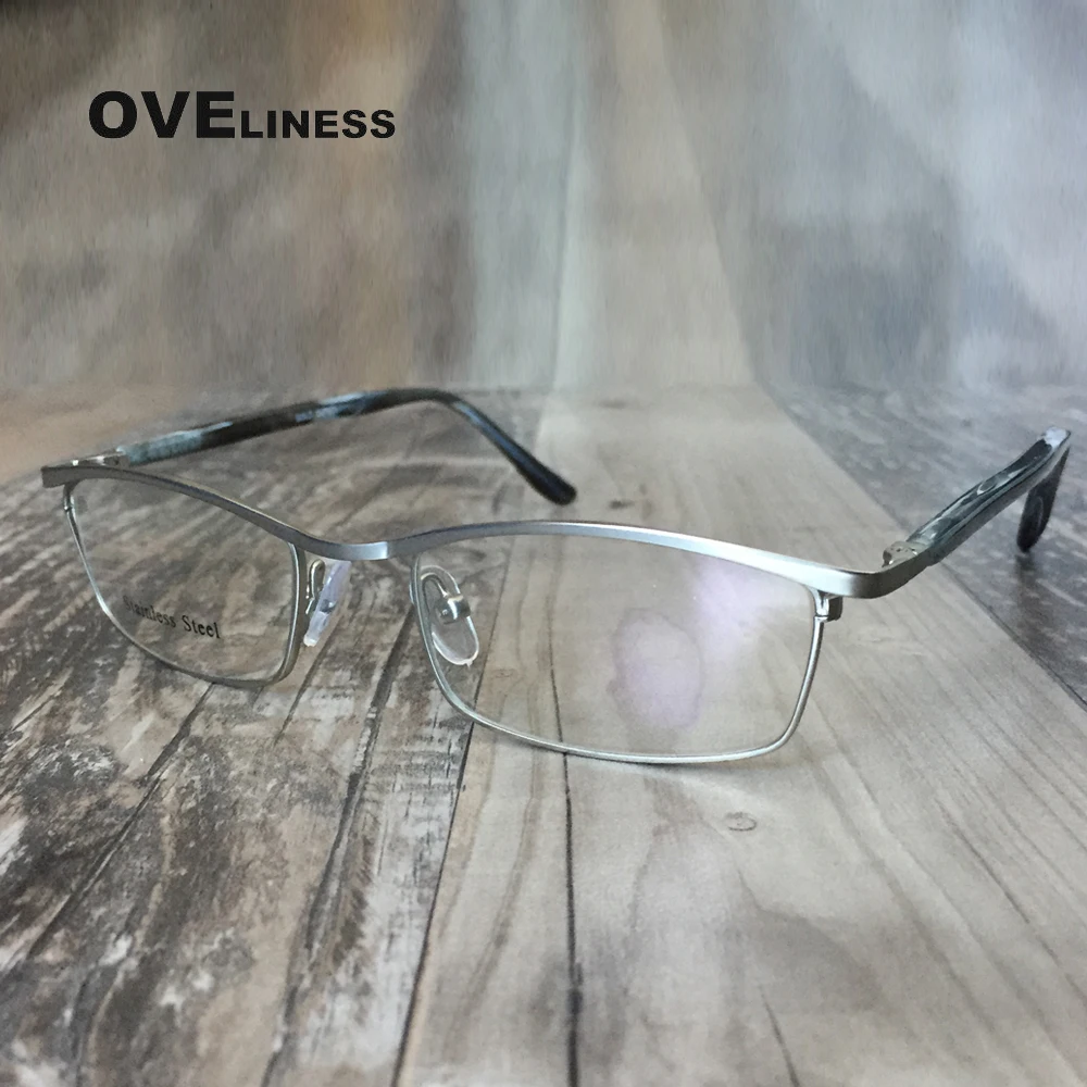 Оправа для оптических очков мужские компьютерные очки серебристые близорукости