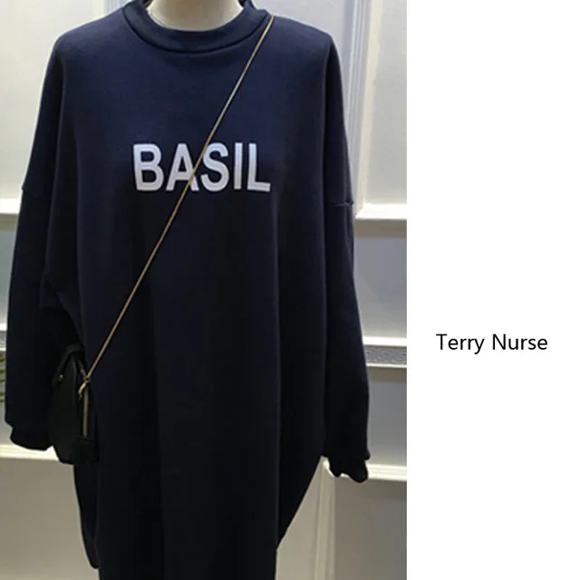 Blue Terry nurse Длинная Куртка для беременных; сезон осень; хлопок; свитер для беременных с длинными рукавами; Однотонный пуловер для кормления грудью; одежда для грудного вскармливания - Цвет: Blue Terry nurse