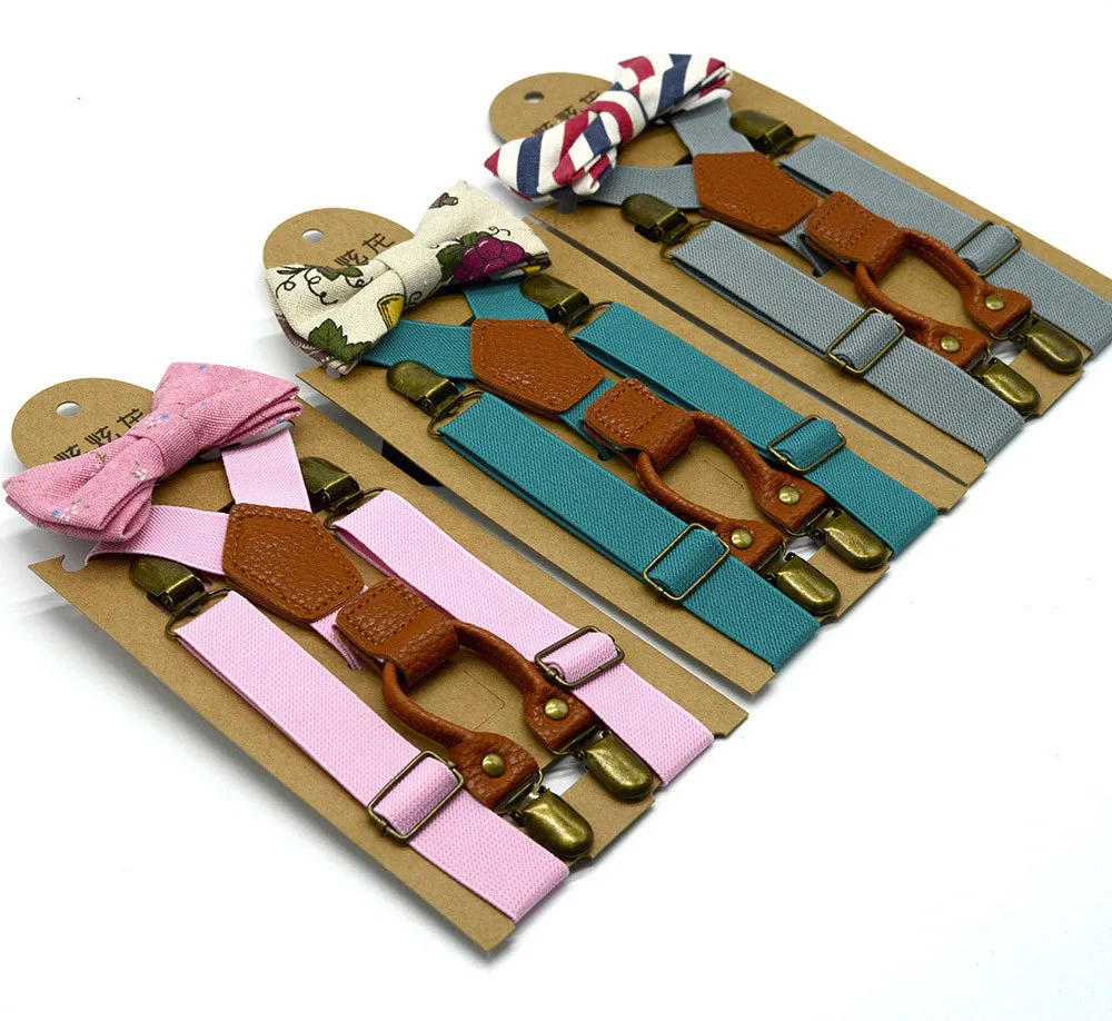 MUQGEW High Elastic elastic Butterfly knot Kids Baby Boys toddler Wedding Matching Braces Suspenders and Luxury Bow Tie Set |