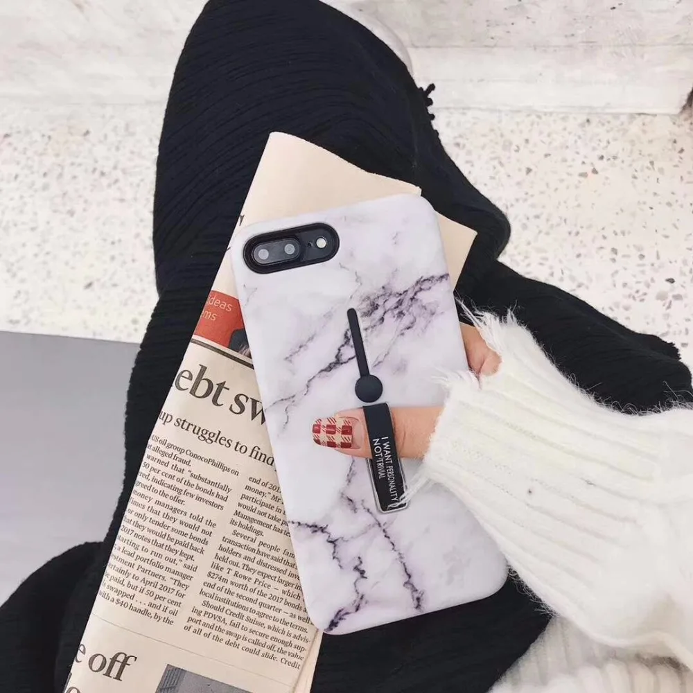 Модные яркие Мрамор чехол для телефона iphone X Case скрыть с держателем и подставкой 6