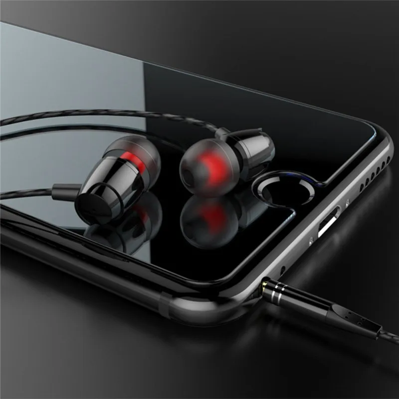 Металлические наушники 9D проводная гарнитура Hi Fi вкладыши с басами для телефонов