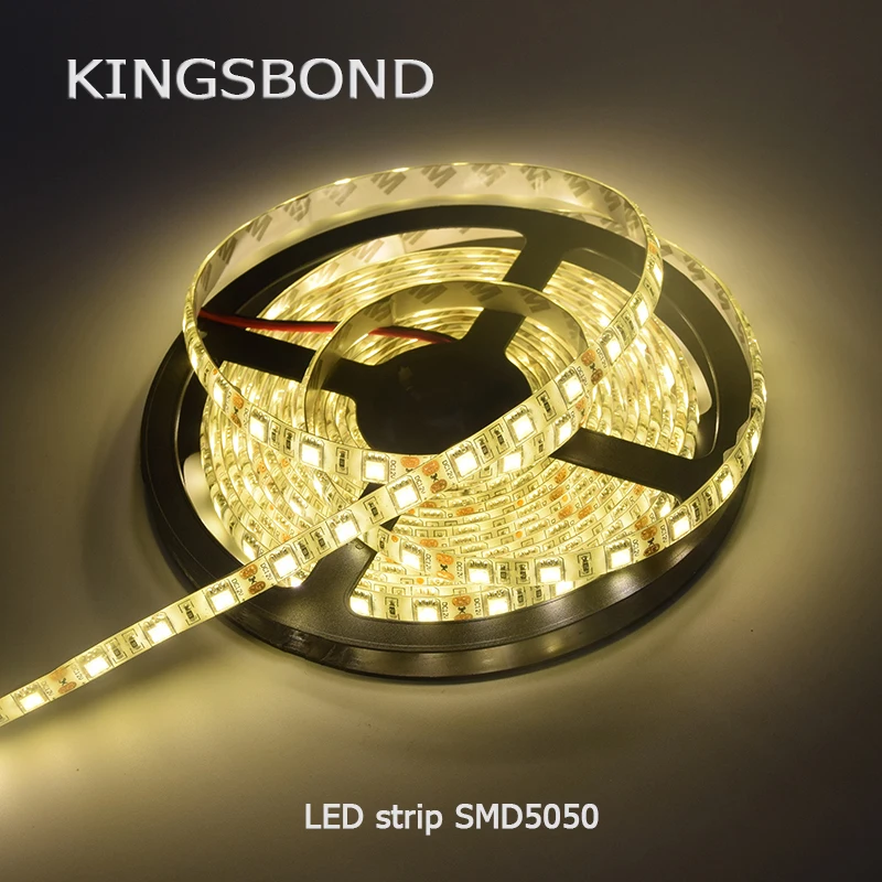 Светодиодная лента 5050 комплект гибкая один цвет 5 метров 300 SMD (60 светодиодный s/m)