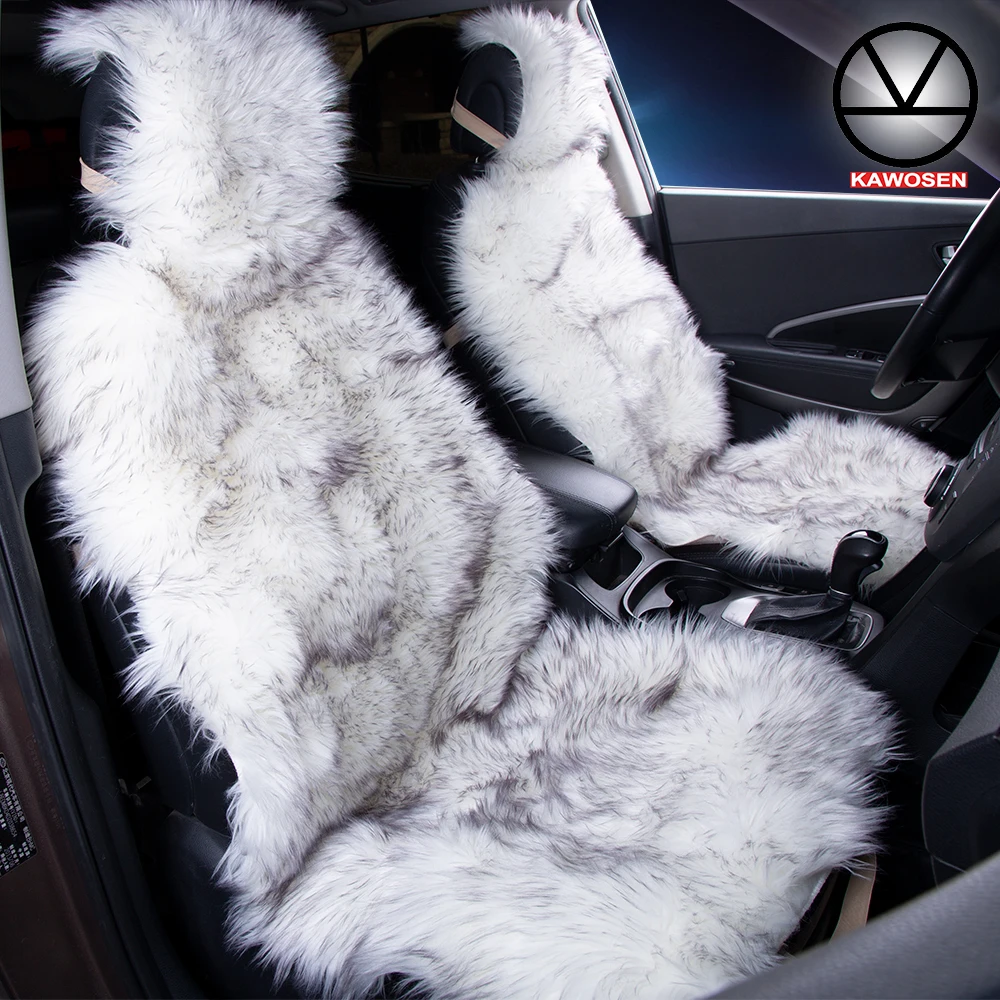 KAWOSEN 2 шт./компл. длинный чехол для сиденья из искусственного меха универсальные