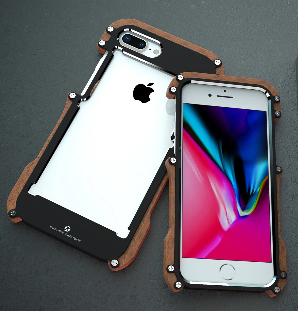 Для iPhone X 7 6 8 Plus чехол из натурального дерева для XS 5 дюйма XR 1 Max Алюминиевый
