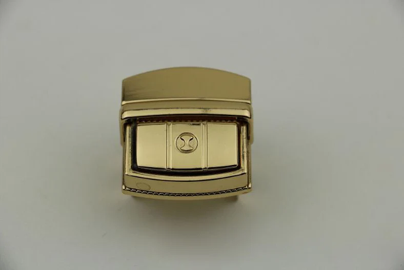 Pale golden Аксессуары для рукоделия, кошелек с защелками, застежка, кнопка блокировки, аксессуары, квадратный металлический врезной замок, переключатель для сумки, сменная сумка - Цвет: Pale golden