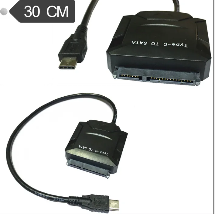 Переходник для жесткого диска tpye c с USB 3 1 на SATA 5 22 контактный + кабель питания DC 2