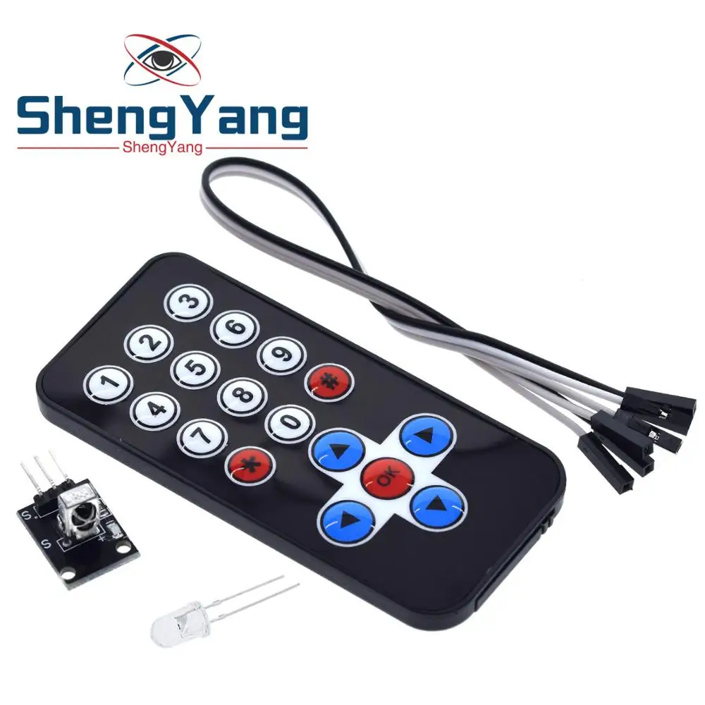 1 лот ShengYang инфракрасный ИК беспроводной модуль дистанционного управления наборы DIY Kit HX1838 для Arduino Raspberry Pi