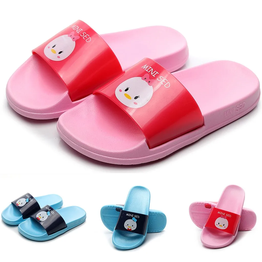 2019 летнее платье для малышей мальчиков и девочек тапочки с мультяшным героем